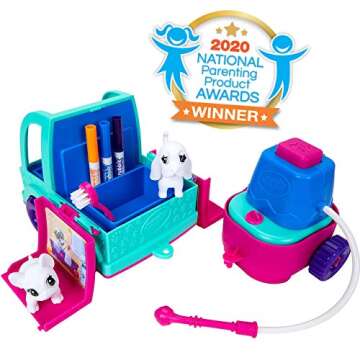 Crayola Scribble Scrubbie Pets Grooming Truck (10 Pcs), Toy Pet Playset, Kids Pet Care Toy, Gift for Girls & Boys, Ages 3+