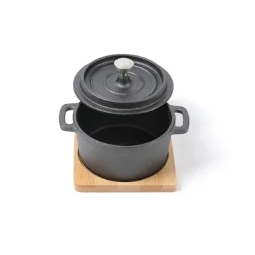 HAWOK Cast Iron Mini Dutch Oven Set of 6 for Individual Meals