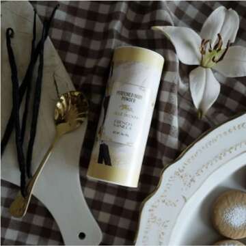 French Vanilla Scented Talc-Free Body Powder, Perfumed Dusting Powder, Camille Beckman 3 Ounce