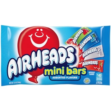 Airheads Mini Bars Halloween Candy Variety Bag 12 oz