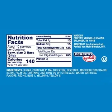 Airheads Mini Bars Halloween Candy Variety Bag 12 oz