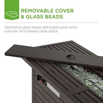 Best Choice 57in Propane Fire Pit Table - Elegant & Durable