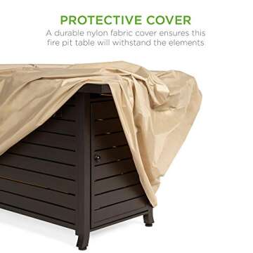 Best Choice 57in Propane Fire Pit Table - Elegant & Durable