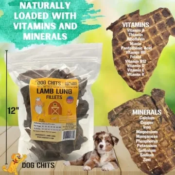 High Protein Dog Treats for All Breeds Natural Lamb Lung