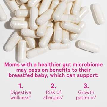 Pink Stork Lactation Probiotic - 10 Billion CFUs Multi Strain Postnatal Probiotics for Breastfeeding Women - Support Breast Milk & Gut Health, Postpartum Essentials, 30 Capsules