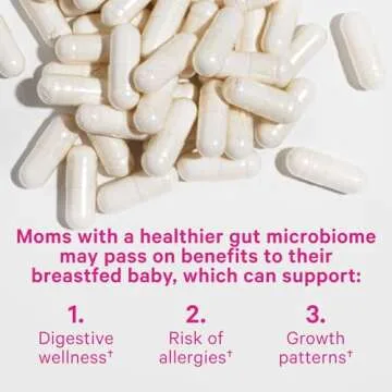 Pink Stork Lactation Probiotic - 10 Billion CFUs Multi Strain Postnatal Probiotics for Breastfeeding Women - Support Breast Milk & Gut Health, Postpartum Essentials, 30 Capsules