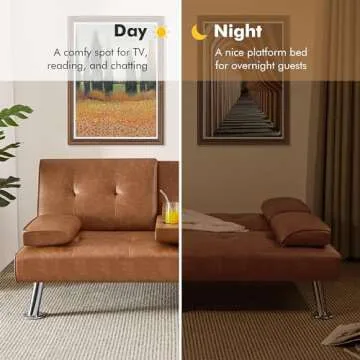 Yaheetech Convertible Sofa Bed - Durable & Stylish Comfort