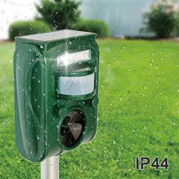 Broox 2024 Solar Animal Repellent, Ultrasonic Pest Control