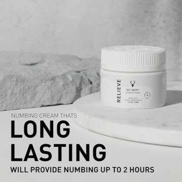 Mad Rabbit Painless Tattoo Numbing Cream Maximum Strength - Cream for Tattoos Extra Strength - For Tattoos, Permanent Makeup - Made with Vitamin E, Lecithin, Vegan (1.5 oz)