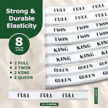 ECOHomes Bed Sheet Organizer for Linen Closet - 8PCs