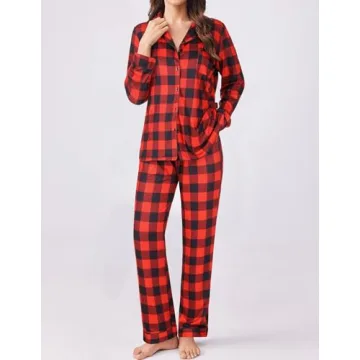 Chic Ekouaer Women's Pajamas Set Long Sleeve Sleepwear