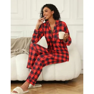 Chic Ekouaer Women's Pajamas Set Long Sleeve Sleepwear