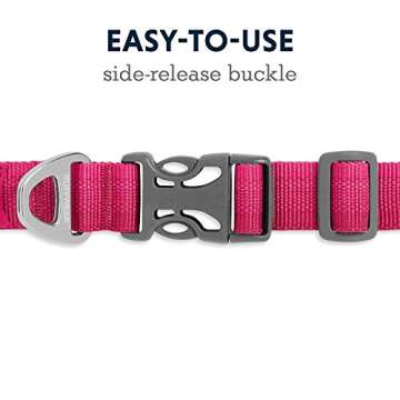 Ruffwear, Front Range Dog Collar, Durable and Comfortable Collar for Everyday Use, Hibiscus Pink, 20"-26"