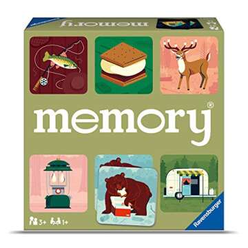 Ravensburger Great Outdoors Memory Game | Fun & Fast Camping Matching Game | Ideal for Boys & Girls, Ages 3 & Up | Builds Focus, Memory & Matching Skills - 20359