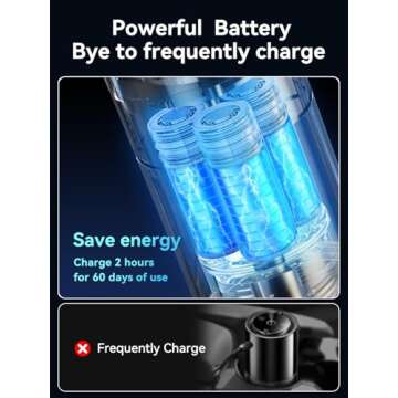 Ceeniu Smart Car Air Fresheners, New smell experience by Ultrasonic mist, Auto On/Off, Powerful Built-in Battery, Long lasting natural fragrance, Adjustable car freshener, Bamboo scent