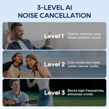 EezLiFin Mini Microphone for iPhone and Android, Wireless Microphones with Charging Case, USB-C&Ligh...