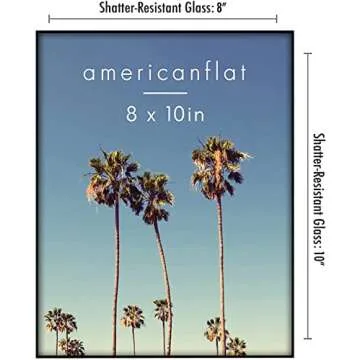 Americanflat Front Loading 8x10 Picture Frame with Shatter-Resistant Glass - Set of 6 - Metropolitan Collection - Photo Frame for Tabletop and Wall Display - Black