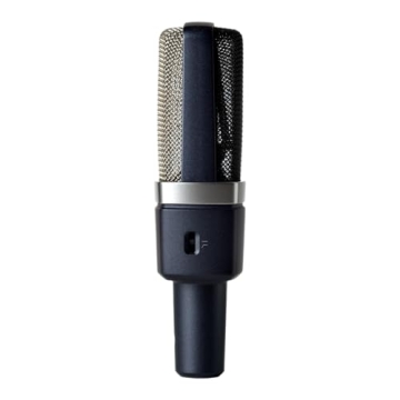 AKG Pro Audio C214 Studio Grade Professional Large Diaphragm, Single Capsule, Vocal and Instrument Condenser Microphone with Rugged Aluminum Carrying Case. XLR Connector. Gray with Gold.