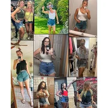OFLUCK Women's High-Waisted Denim Shorts for Summer Style