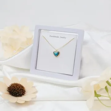 Charming Gold Heart Abalone Shell Necklace for Her