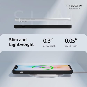 SURPHY Design for iPhone 11 Case with Camera Protection, Straight Edge Slim Design, Liquid Silicone Phone Case for iPhone 11 6.1 inches, Black