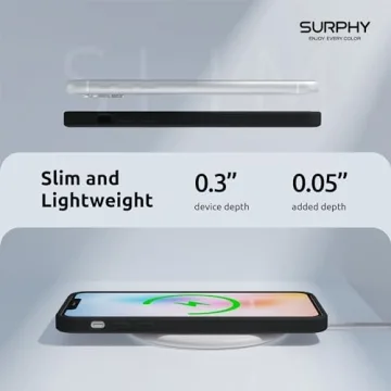 SURPHY Design for iPhone 11 Case with Camera Protection, Straight Edge Slim Design, Liquid Silicone Phone Case for iPhone 11 6.1 inches, Black