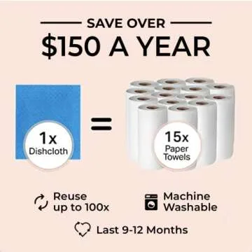 Swedish Wholesale Swedish DishCloths for Kitchen- 10 Pack Reusable Paper Towels Washable - Eco Friendly Cellulose Sponge Microfiber Dish Cloths - Kitchen Essentials - Grey