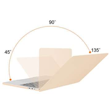 MOSISO Compatible with MacBook Pro 13 inch Case M2 2025, 2024, 2023, 2022-2016 A2338 M1 A2251 A2289 A2159 A1989 A1708 A1706, Plastic Hard Shell&Keyboard Cover&Screen Film&Storage Bag, Apricot
