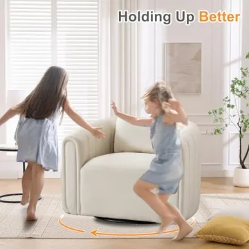 Luxurious ANJ Swivel Barrel Chairs Set of 2 - Modern Velvet