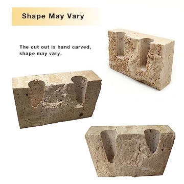 Handcrafted Beige Travertine Candle Holder for Unique Decor