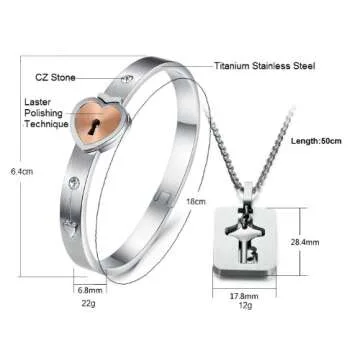 Titanium Couple Matching Bangles for Love Partners