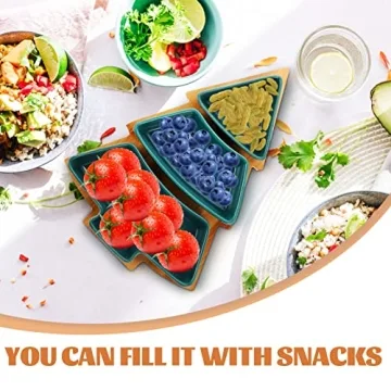 Angoily Christmas Tree Shaped Platter for Holiday Entertaining