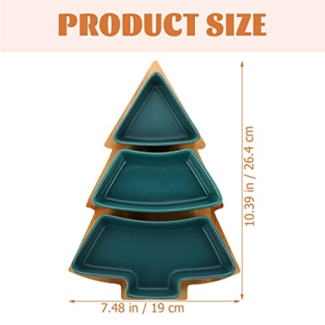Angoily Christmas Tree Shaped Platter for Holiday Entertaining