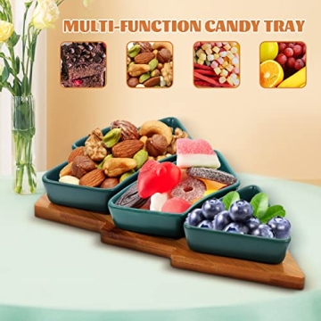 Angoily Christmas Tree Shaped Platter for Holiday Entertaining