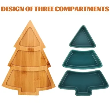 Angoily Christmas Tree Shaped Platter for Holiday Entertaining