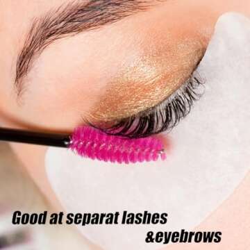 Ocim 100Pcs Disposable Spoolies,Eyelash Brush Mascara Wands,Eyebrow Spoolie for Eyelash Extensions and Eyebrow,Black