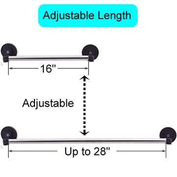 YYST Type A 29" (74CM) Magnetic Anchor Chart Holder Adjustable Magnetic Date Cards Holder Calendar Holder for Kids Crafts, Classroom Calendar, Classroom Decor W O Rings (Black - 1)