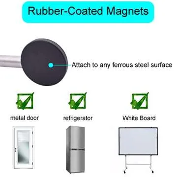 YYST Type A 29" (74CM) Magnetic Anchor Chart Holder Adjustable Magnetic Date Cards Holder Calendar Holder for Kids Crafts, Classroom Calendar, Classroom Decor W O Rings (Black - 1)