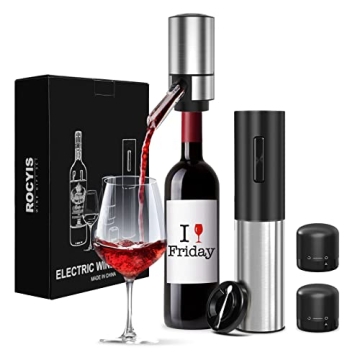 Rocyis Wine Gift Set - Electric Wine Opener & Aerator with Accessories