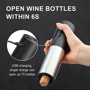 Rechargeable Electric Wine Opener and Aerator Set