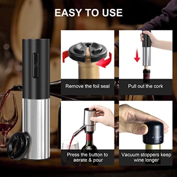 Rechargeable Electric Wine Opener and Aerator Set