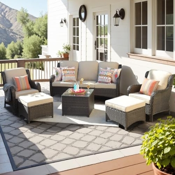 XIZZI Patio Furniture Set - Stylish 6-Piece Outdoor Collection for Relaxation
