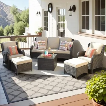 XIZZI Patio Furniture Set - Stylish 6-Piece Outdoor Collection for Relaxation