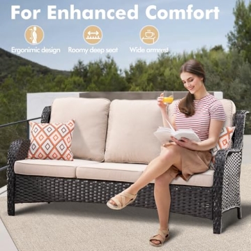 XIZZI 6-Piece Outdoor Patio Furniture Set with Table