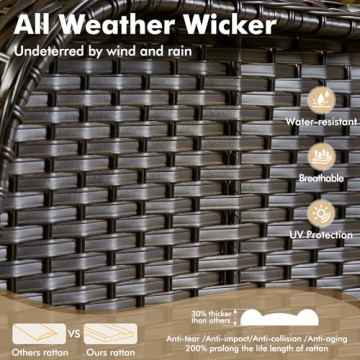 XIZZI 6-Piece Outdoor Patio Furniture Set with Table