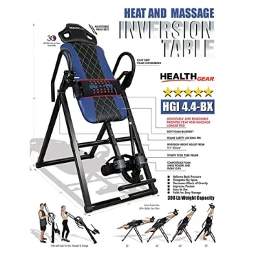 Health Gear HGI 4.4BX Heat Vibration Inversion Table Back Pain Relief