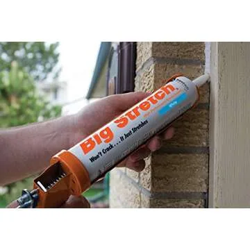 Sashco 10016 10.5oz 10016 Big Stretch Caulk 10.5-Ounce Cartridge, White