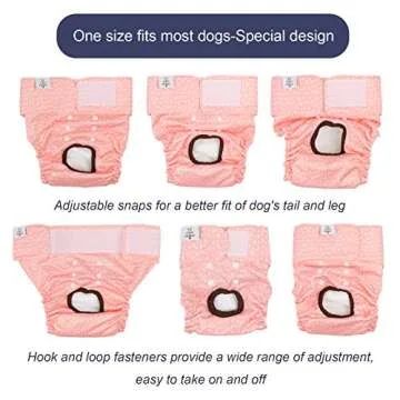 CuteBone Female Dog Diapers - Reusable and Adjustable 3 Pack