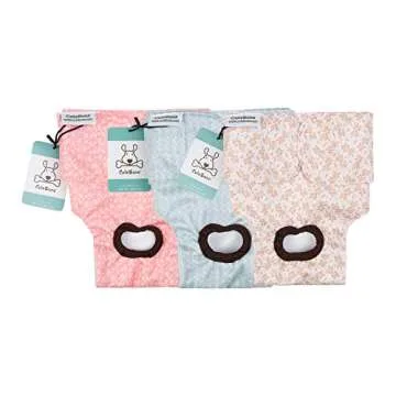 CuteBone Female Dog Diapers - Reusable and Adjustable 3 Pack