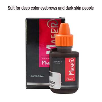 Tattoo Pigment Microblading Tattoo Inks Tattoo Pigment Black Brown 10ml/0.35oz Inks with Tattoo Manu...